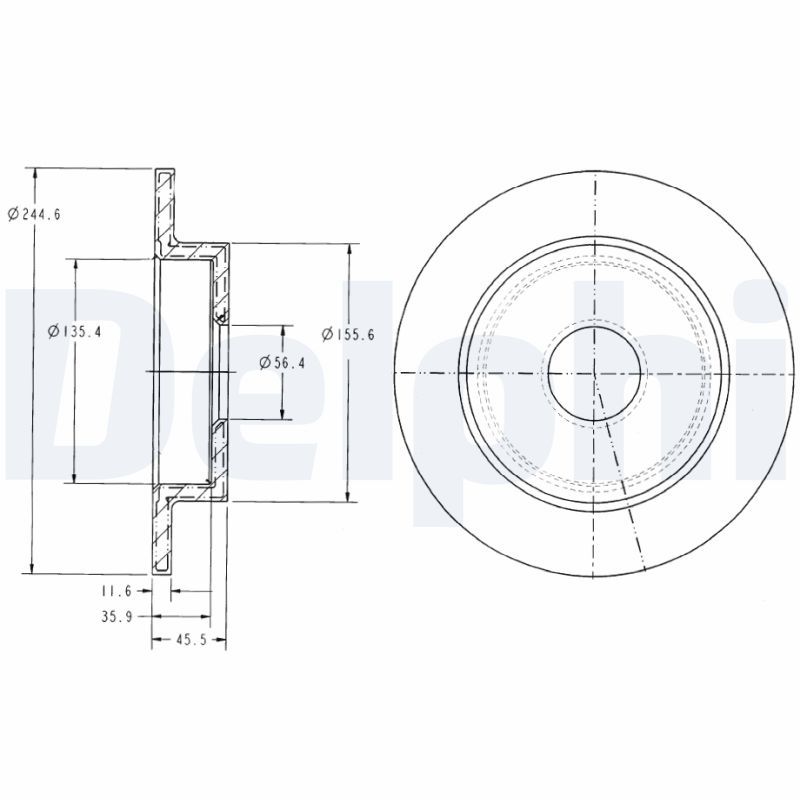 DELPHI BG3131 Brake Disc