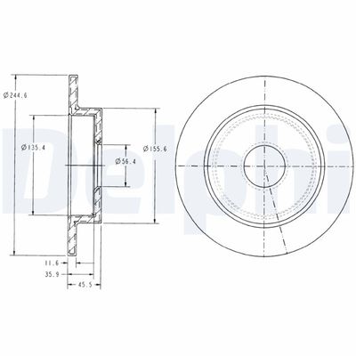 Brake Disc DELPHI BG3131