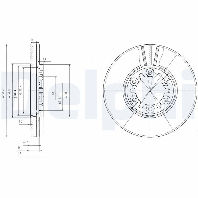 DELPHI BG3132 Brake Disc