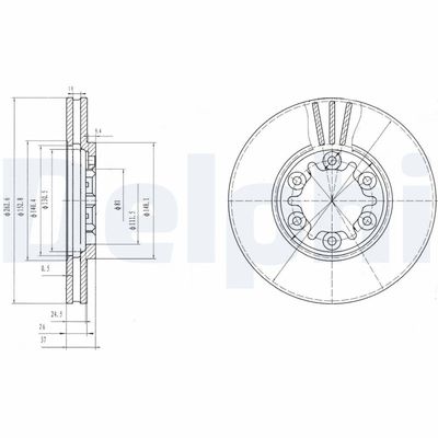Brake Disc DELPHI BG3132