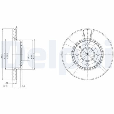 Brake Disc DELPHI BG3134