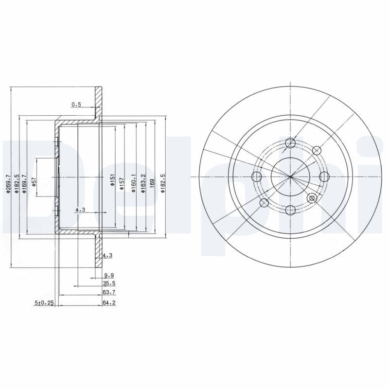 DELPHI BG3141 Brake Disc
