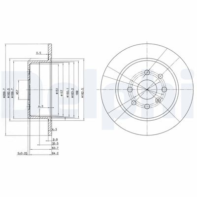 Brake Disc DELPHI BG3141