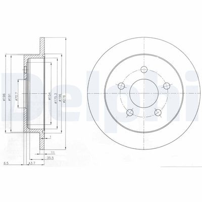Brake Disc DELPHI BG3143