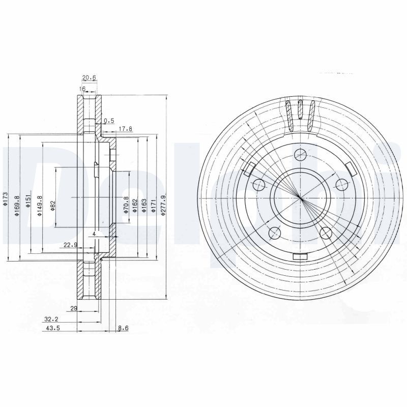 DELPHI BG3144 Brake Disc