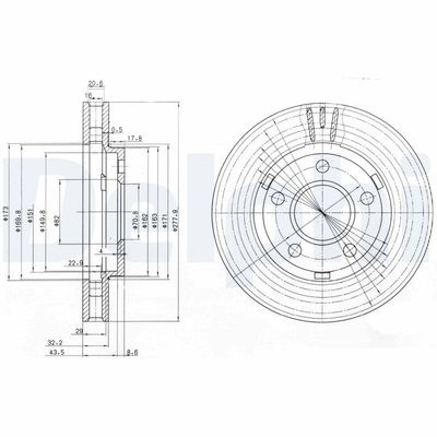 Brake Disc DELPHI BG3144