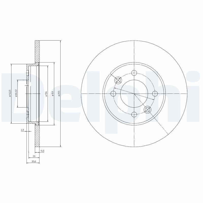 DELPHI BG3147 Brake Disc