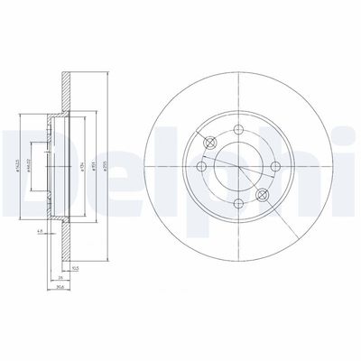 Brake Disc DELPHI BG3147