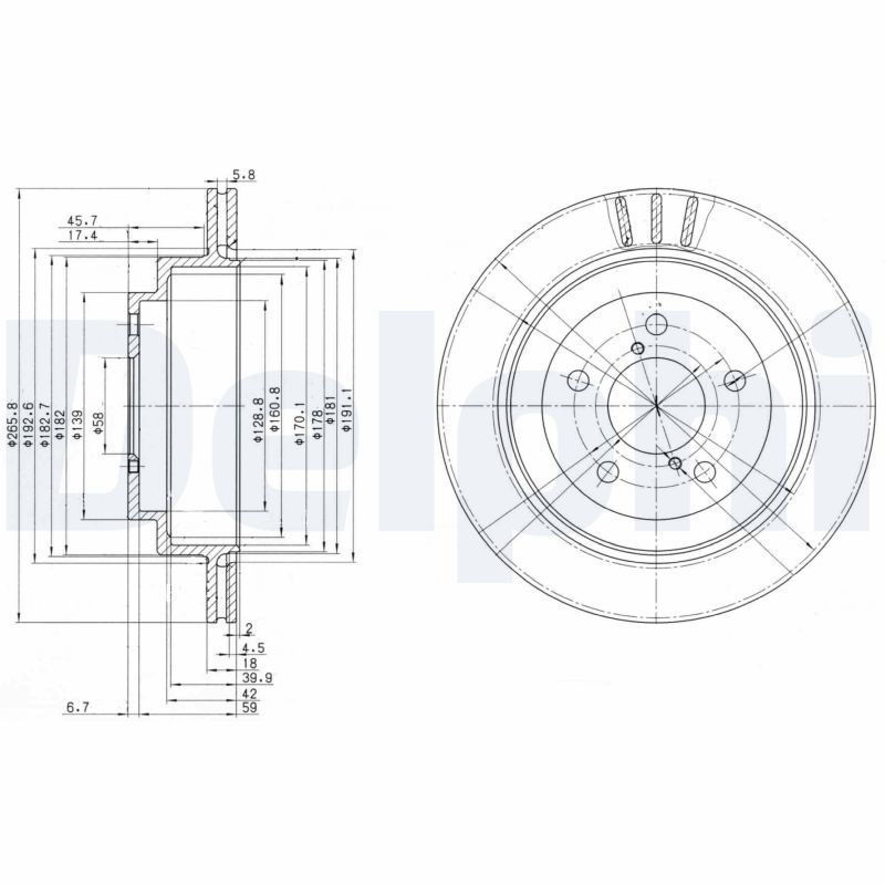 DELPHI BG3154 Brake Disc