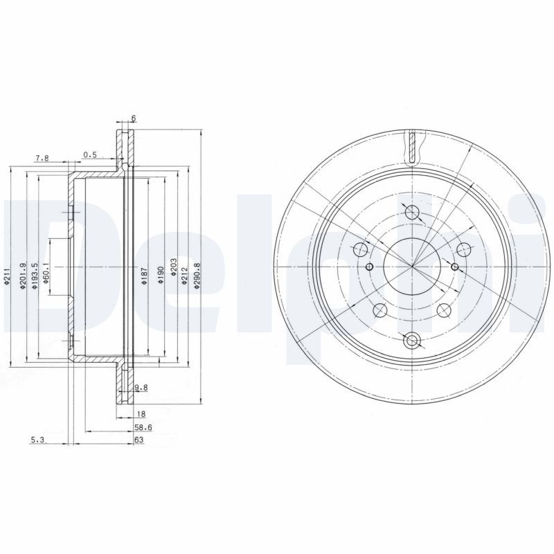 DELPHI BG3166 Brake Disc