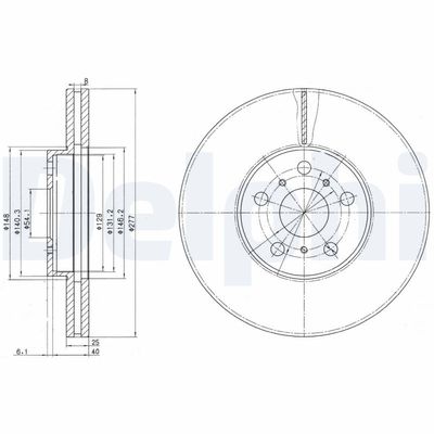 Brake Disc DELPHI BG3168