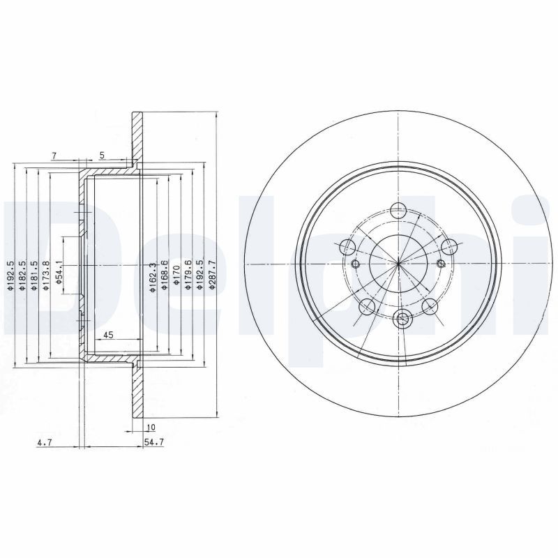 DELPHI BG3169 Brake Disc