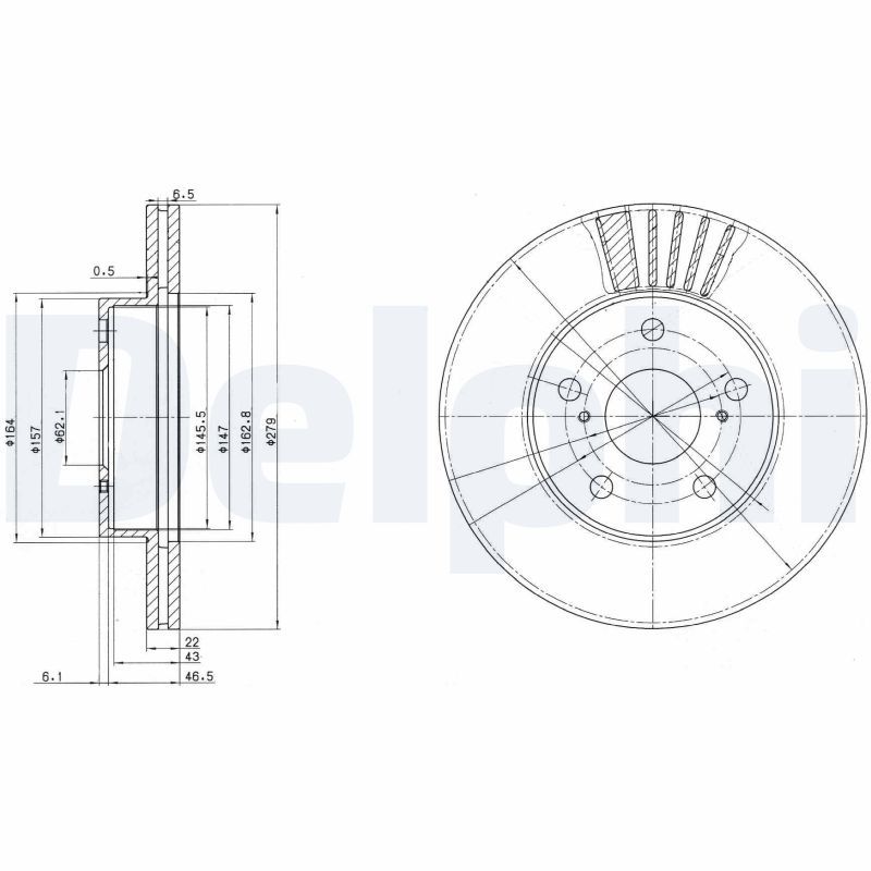 DELPHI BG3171 Brake Disc