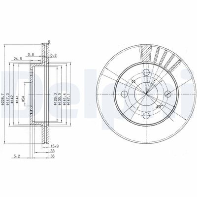 Brake Disc DELPHI BG3173