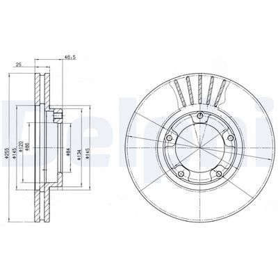 Brake Disc DELPHI BG3174