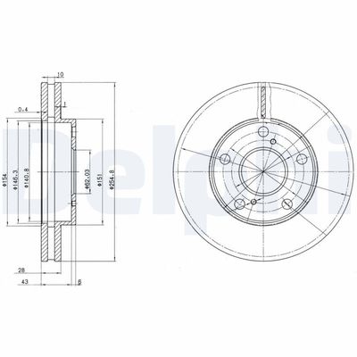Brake Disc DELPHI BG3177