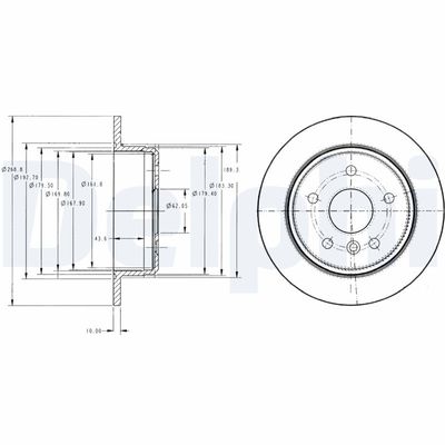 Brake Disc DELPHI BG3178