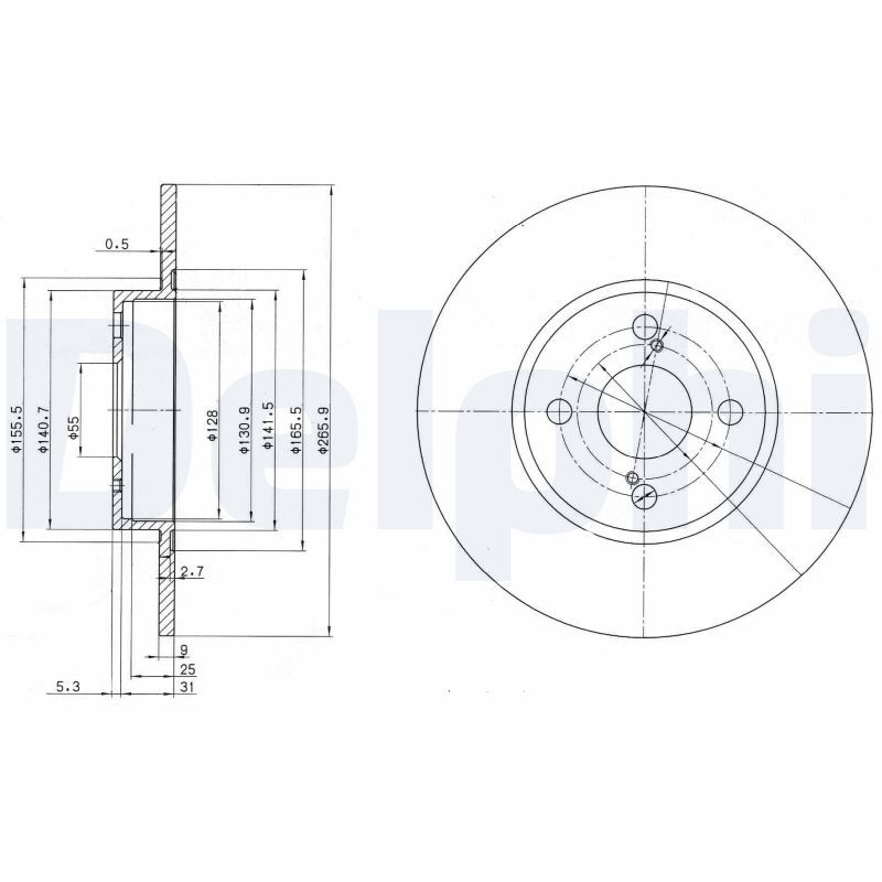 DELPHI BG3186 Brake Disc