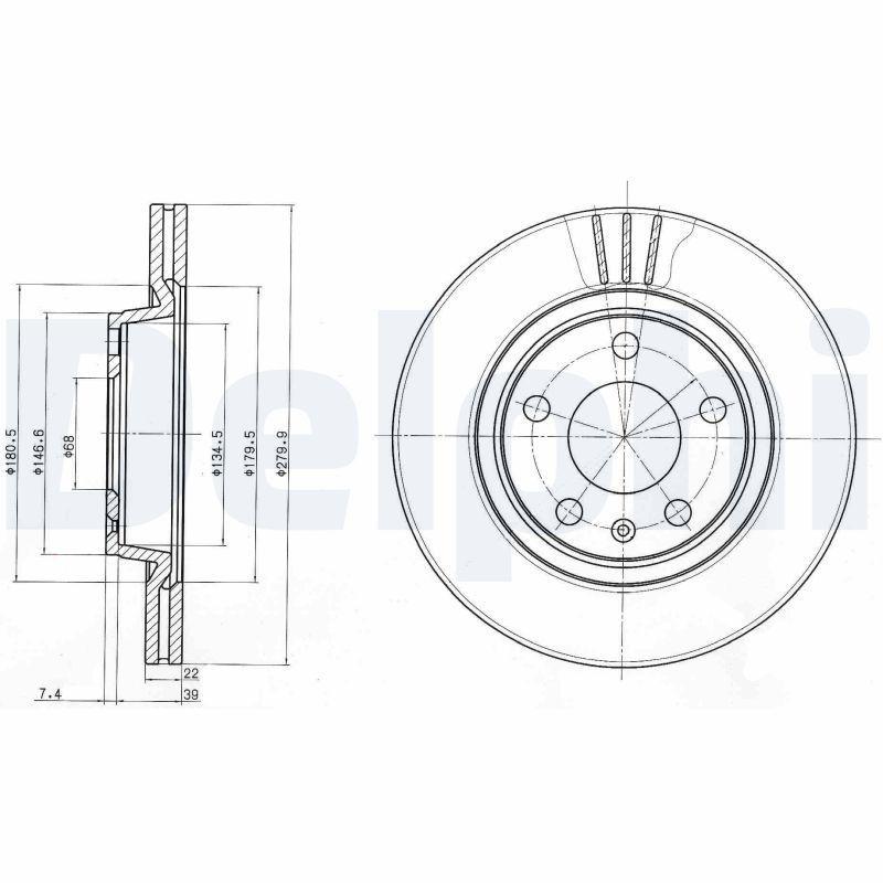 DELPHI BG3198 Brake Disc
