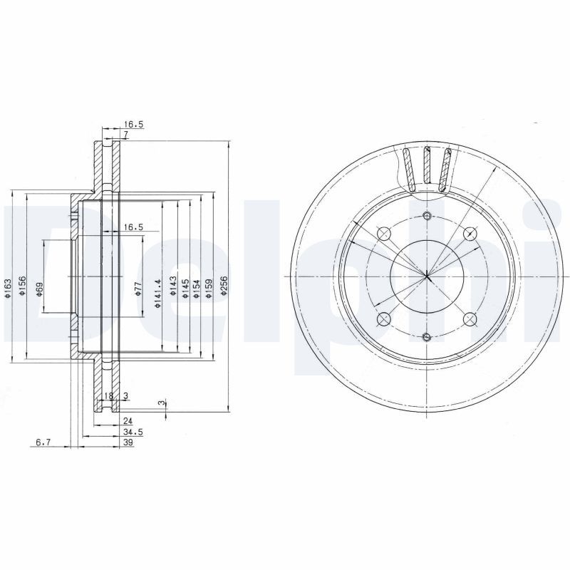 DELPHI BG3202 Brake Disc