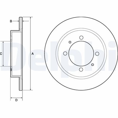 Brake Disc DELPHI BG3203