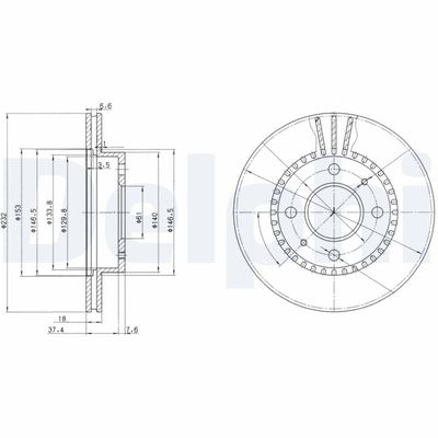 Brake Disc DELPHI BG3206