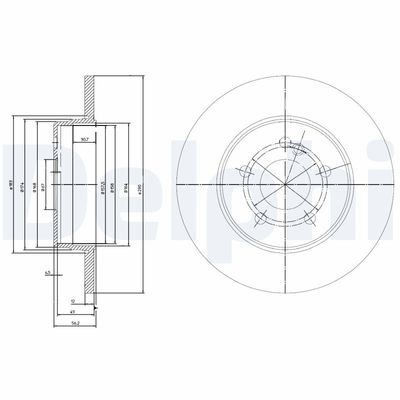 Brake Disc DELPHI BG3208