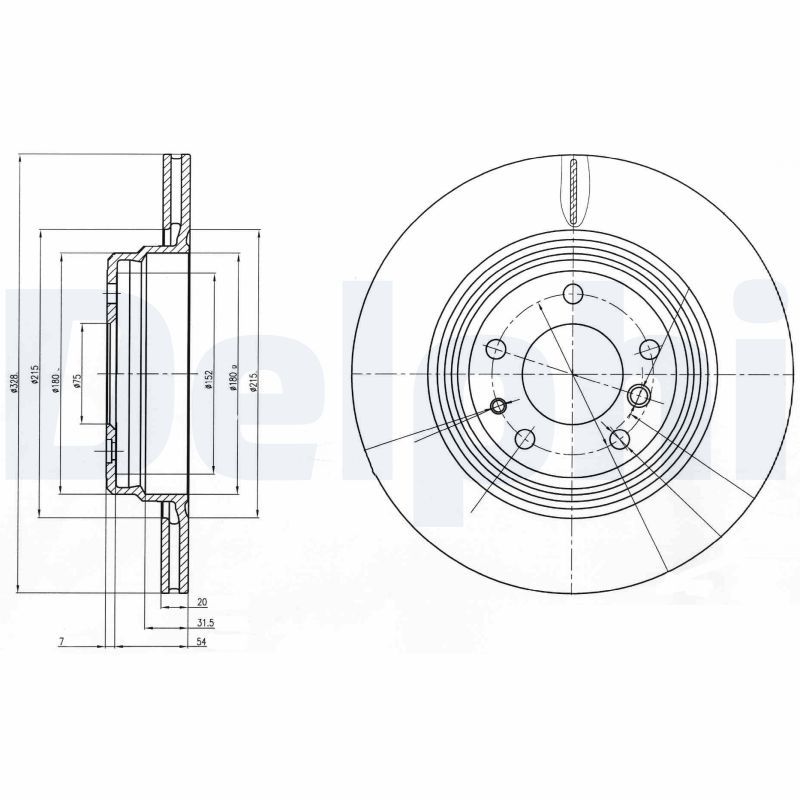 DELPHI BG3213 Brake Disc