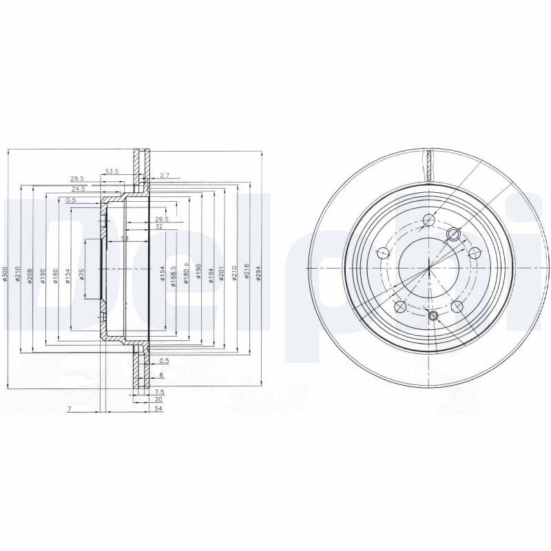 DELPHI BG3214 Brake Disc