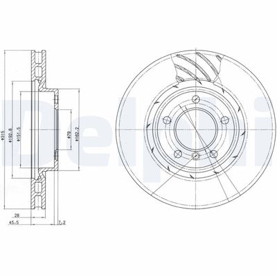 Brake Disc DELPHI BG3215
