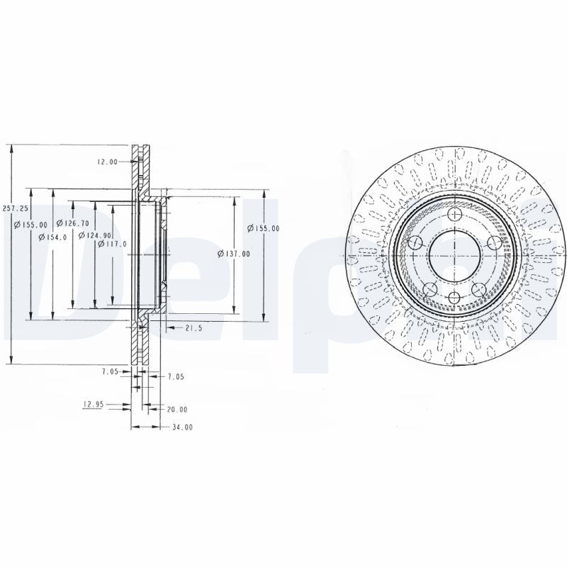 DELPHI BG3222 Brake Disc