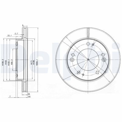 Brake Disc DELPHI BG3226