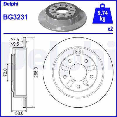 Brake Disc DELPHI BG3231
