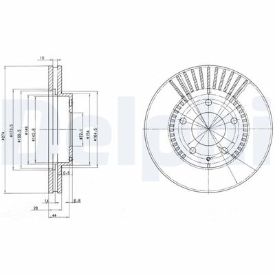 Brake Disc DELPHI BG3232