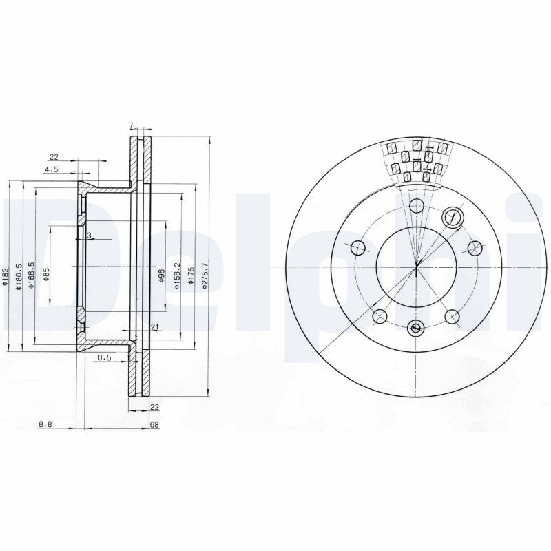DELPHI BG3236 Brake Disc