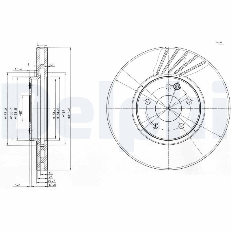 DELPHI BG3238 Brake Disc