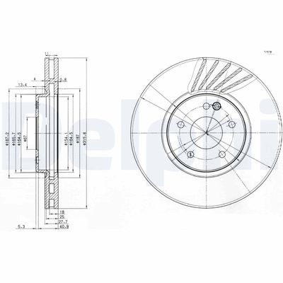 Brake Disc DELPHI BG3238