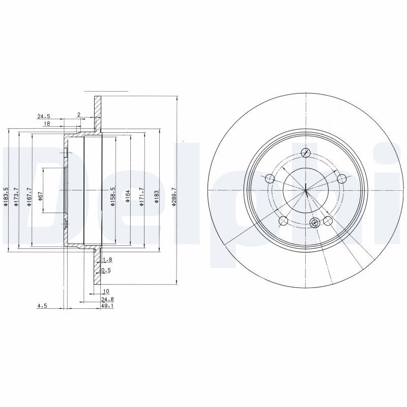 DELPHI BG3239C Brake Disc