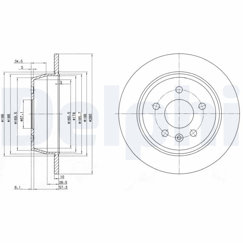 DELPHI BG3241 Brake Disc