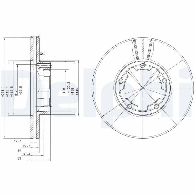 DELPHI BG3245 Brake Disc