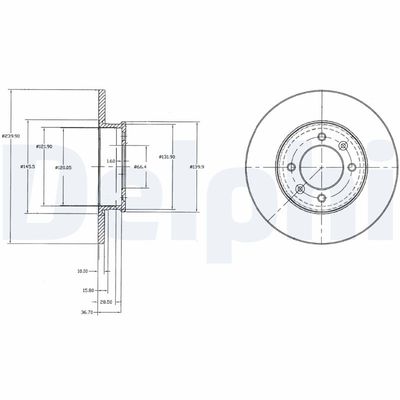Brake Disc DELPHI BG3261