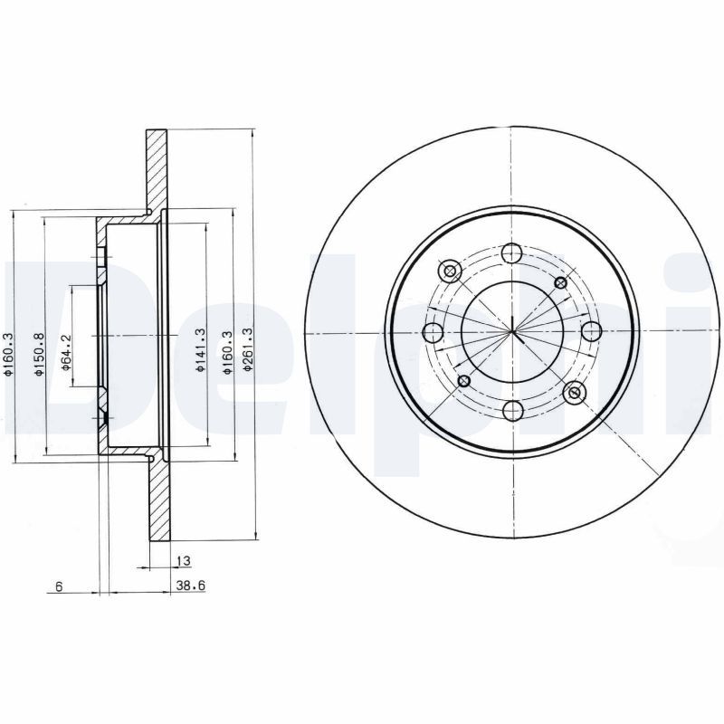 DELPHI BG3262 Brake Disc