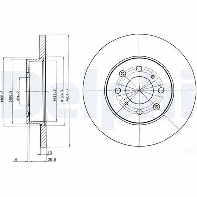 Brake Disc DELPHI BG3262