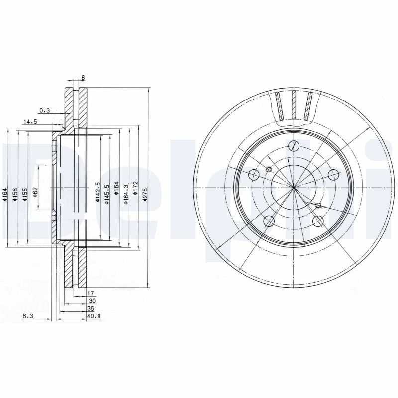 DELPHI BG3266 Brake Disc