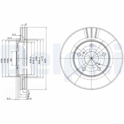 Brake Disc DELPHI BG3266