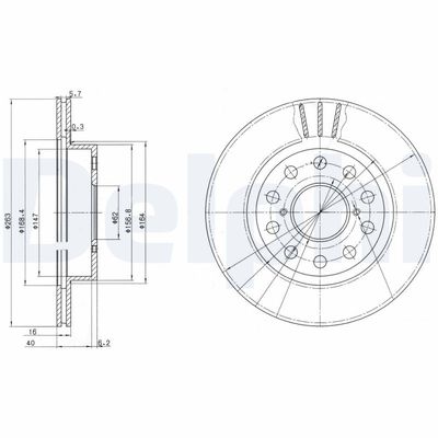 Brake Disc DELPHI BG3268