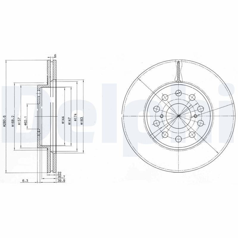 DELPHI BG3269 Brake Disc