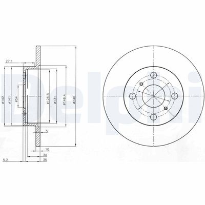 Brake Disc DELPHI BG3270