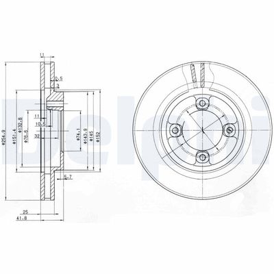 Brake Disc DELPHI BG3272