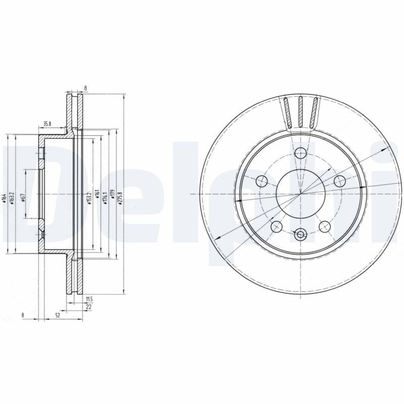 DELPHI BG3296 Brake Disc